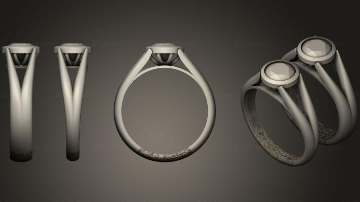 Ювелирные перстни и кольца (Кольцо 92, JVLRP_0574) 3D модель для ЧПУ станка